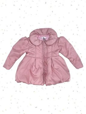 Pink Baby Coat Shiny Satin Church Fancy Dress Baptism Special Event Jacket 6 Mos